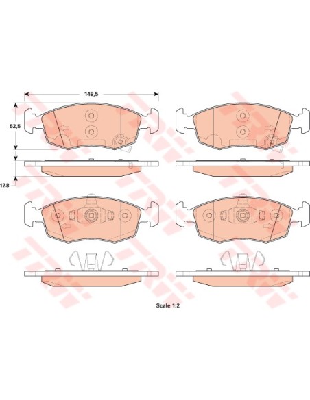 TRW PASTIGLIE FRENO GDB1921