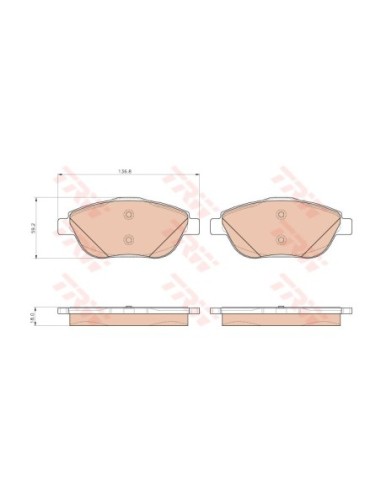 TRW PASTIGLIE FRENO GDB1926
