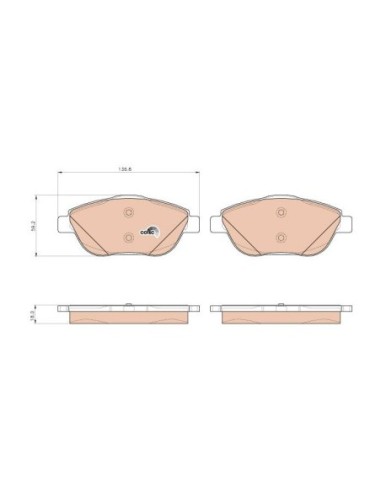 TRW PASTIGLIE FRENO GDB1926