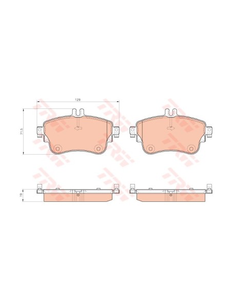 TRW PASTIGLIE FRENO GDB1933