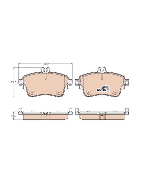 TRW PASTIGLIE FRENO GDB1933