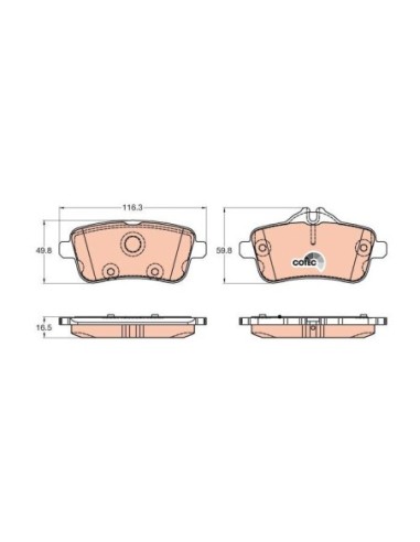 TRW PASTIGLIE FRENO GDB1947