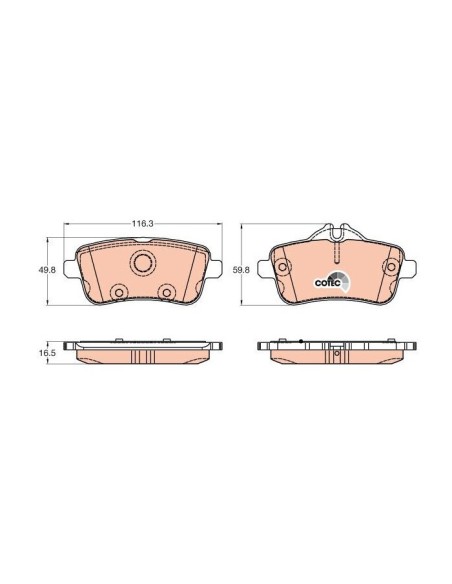 TRW PASTIGLIE FRENO GDB1947