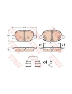 TRW PASTIGLIE FRENO GDB1950