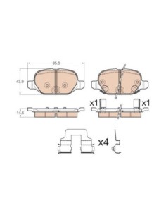TRW PASTIGLIE FRENO GDB1950 2