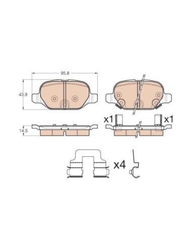 TRW PASTIGLIE FRENO GDB1950