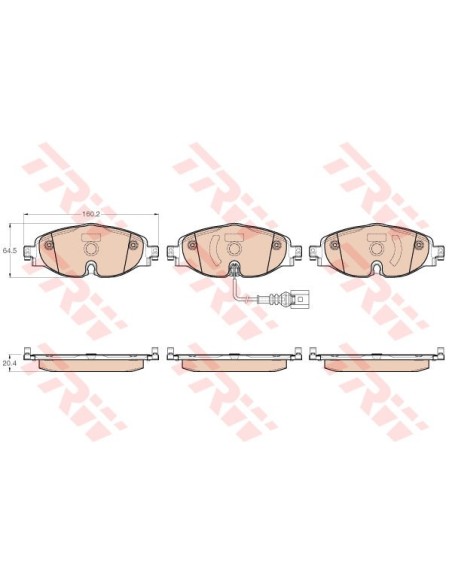 TRW PASTIGLIE FRENO GDB1956