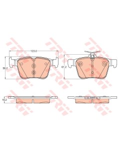 TRW PASTIGLIE FRENO GDB1957