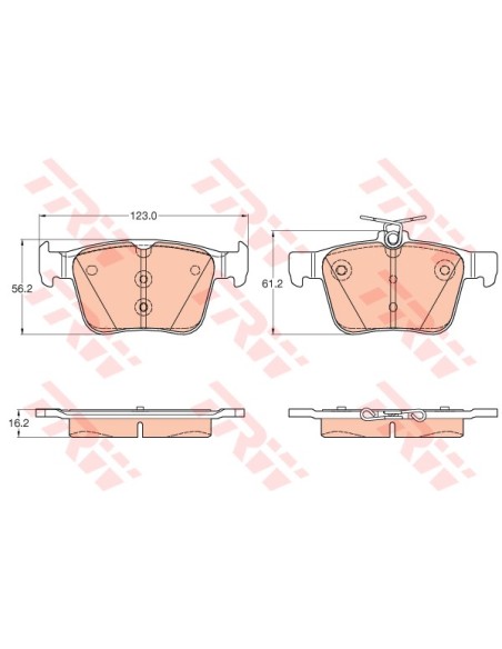 TRW PASTIGLIE FRENO GDB1957
