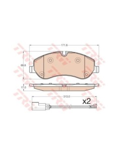 TRW PASTIGLIE FRENO GDB1967