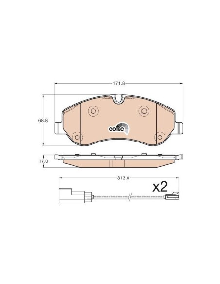 TRW PASTIGLIE FRENO GDB1967