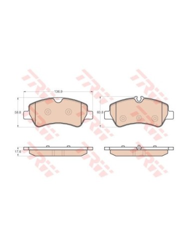 TRW PASTIGLIE FRENO GDB1968