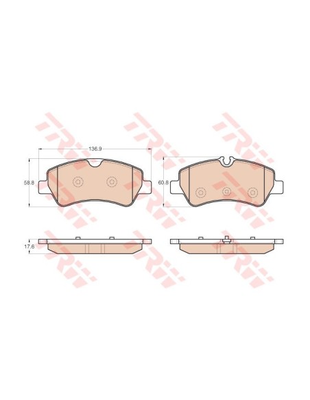TRW PASTIGLIE FRENO GDB1968