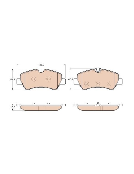 TRW PASTIGLIE FRENO GDB1968