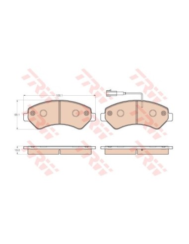 TRW PASTIGLIE FRENO GDB1982