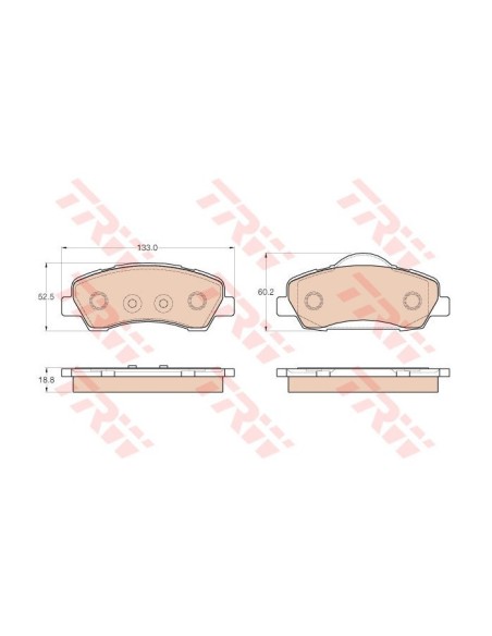 TRW PASTIGLIE FRENO GDB1992