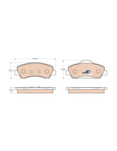 TRW PASTIGLIE FRENO GDB1992