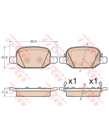TRW PASTIGLIE FRENO GDB2002