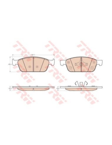 TRW PASTIGLIE FRENO GDB2009