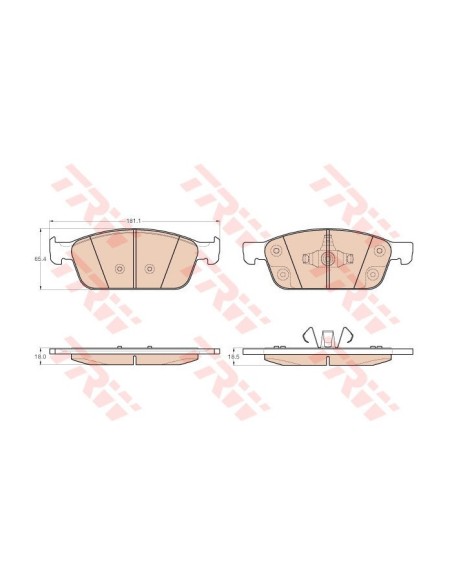 TRW PASTIGLIE FRENO GDB2009