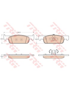 TRW PASTIGLIE FRENO GDB2016