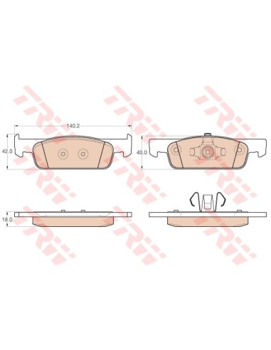 TRW PASTIGLIE FRENO GDB2016