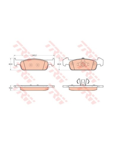 TRW PASTIGLIE FRENO GDB2018