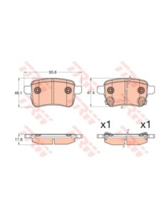 TRW PASTIGLIE FRENO GDB2032