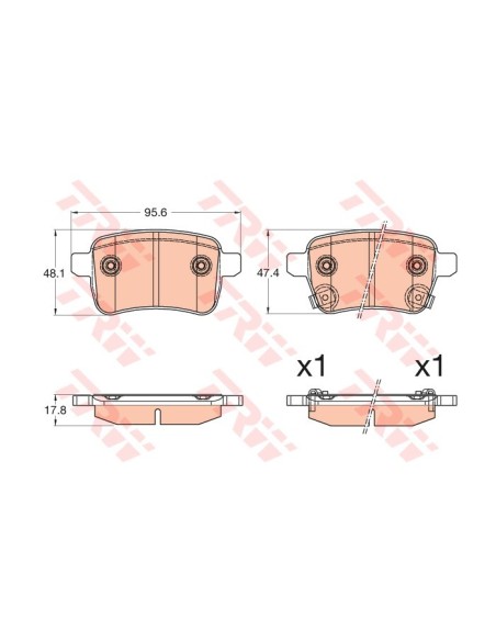 TRW PASTIGLIE FRENO GDB2032
