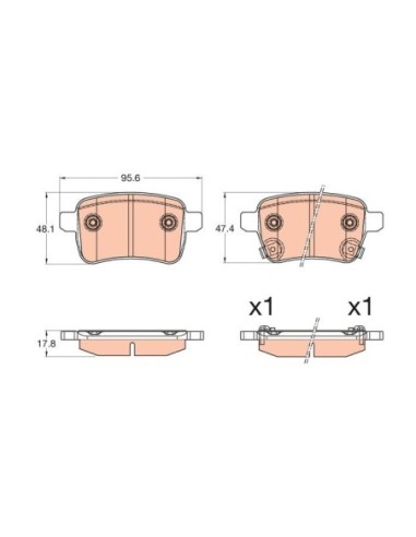TRW PASTIGLIE FRENO GDB2032