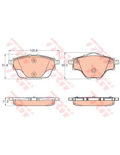 TRW PASTIGLIE FRENO GDB2034