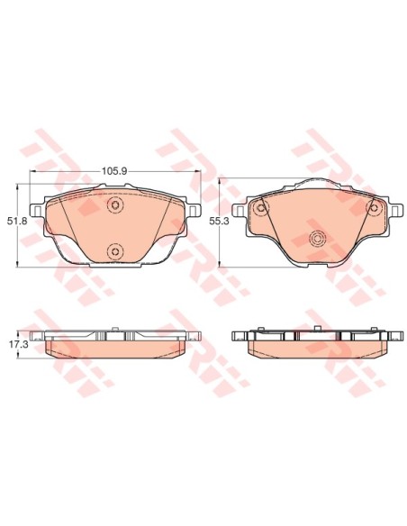 TRW PASTIGLIE FRENO GDB2034