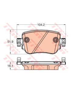 TRW PASTIGLIE FRENO GDB2042