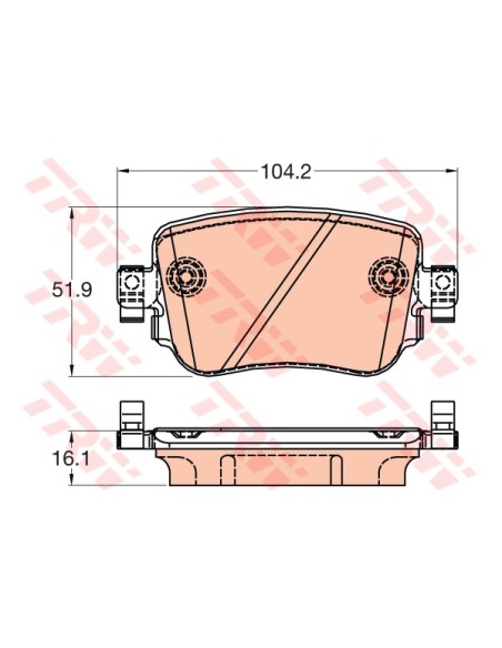 TRW PASTIGLIE FRENO GDB2042
