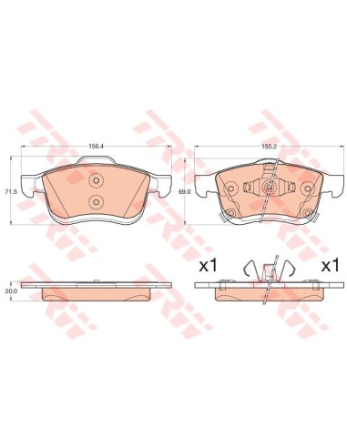 TRW PASTIGLIE FRENO GDB2060