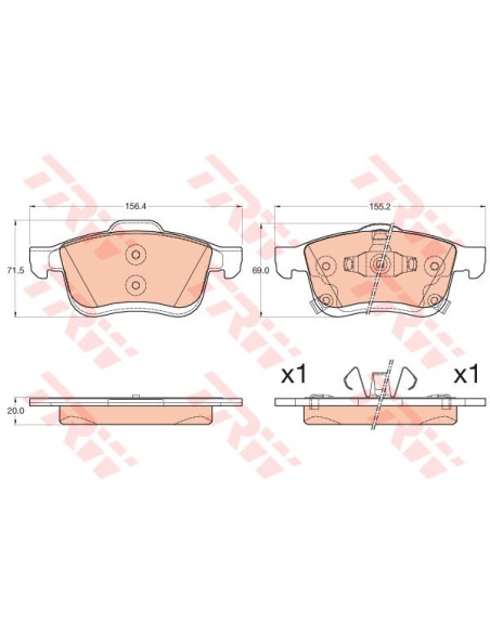 TRW PASTIGLIE FRENO GDB2060