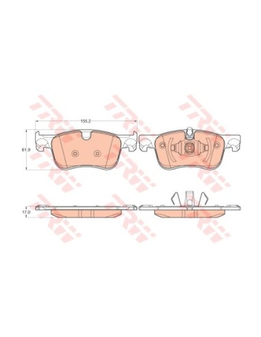 TRW PASTIGLIE FRENO GDB2062