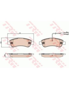 TRW PASTIGLIE FRENO GDB2068