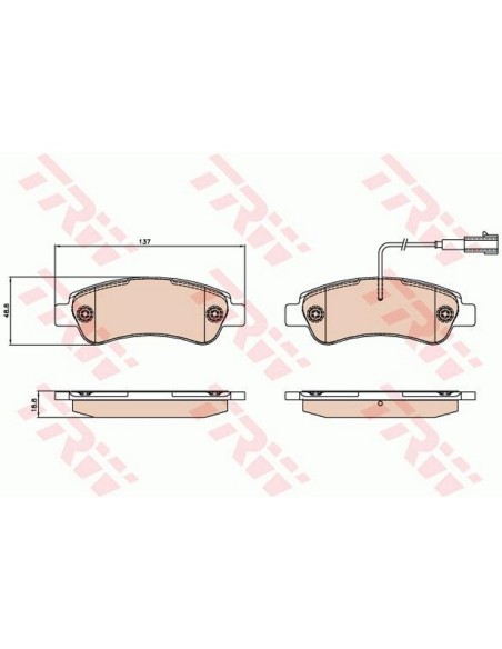 TRW PASTIGLIE FRENO GDB2068