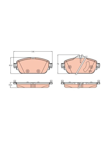 TRW PASTIGLIE FRENO GDB2070