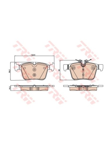 TRW PASTIGLIE FRENO GDB2071