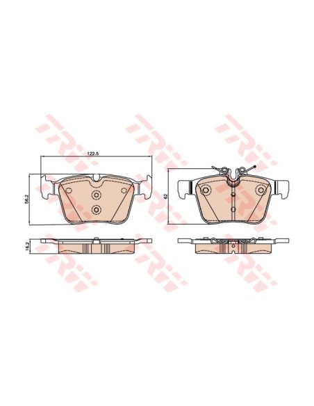 TRW PASTIGLIE FRENO GDB2071