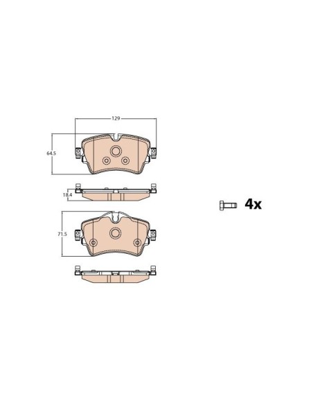 TRW PASTIGLIE FRENO GDB2087
