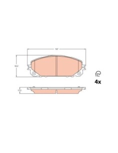 TRW PASTIGLIE FRENO GDB2094 2