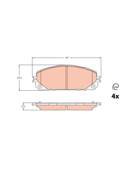 TRW PASTIGLIE FRENO GDB2094