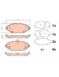 TRW PASTIGLIE FRENO GDB2097 2
