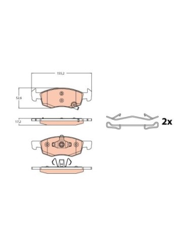 TRW PASTIGLIE FRENO GDB2099