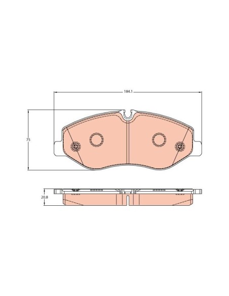 TRW PASTIGLIE FRENO GDB2103