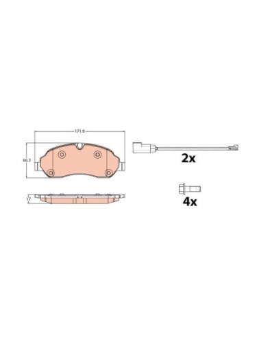 TRW PASTIGLIE FRENO GDB2117