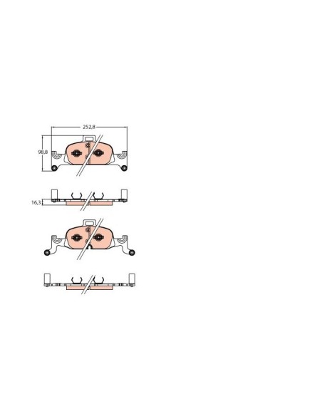 TRW PASTIGLIE FRENO GDB2126